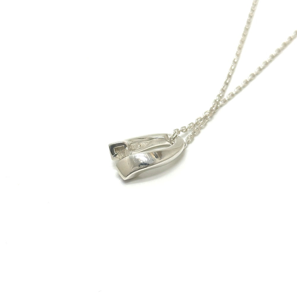 GUCCI 1P Amethyst Chain Necklace SV925 Silver Used