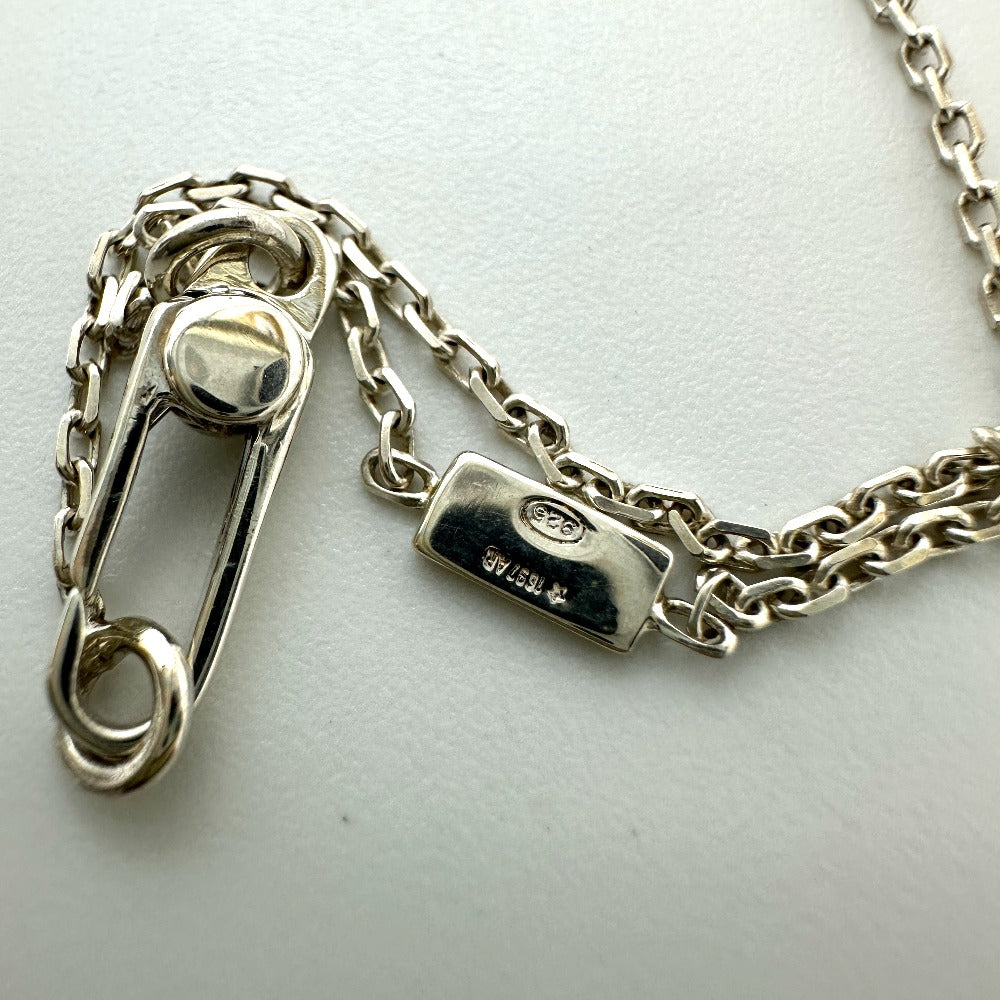 GUCCI 1P Amethyst Chain Necklace SV925 Silver Used