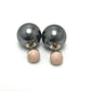 Dior Tribal ball Pearl hoop earrings Pierce Silver x Pink Used