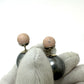 Dior Tribal ball Pearl hoop earrings Pierce Silver x Pink Used