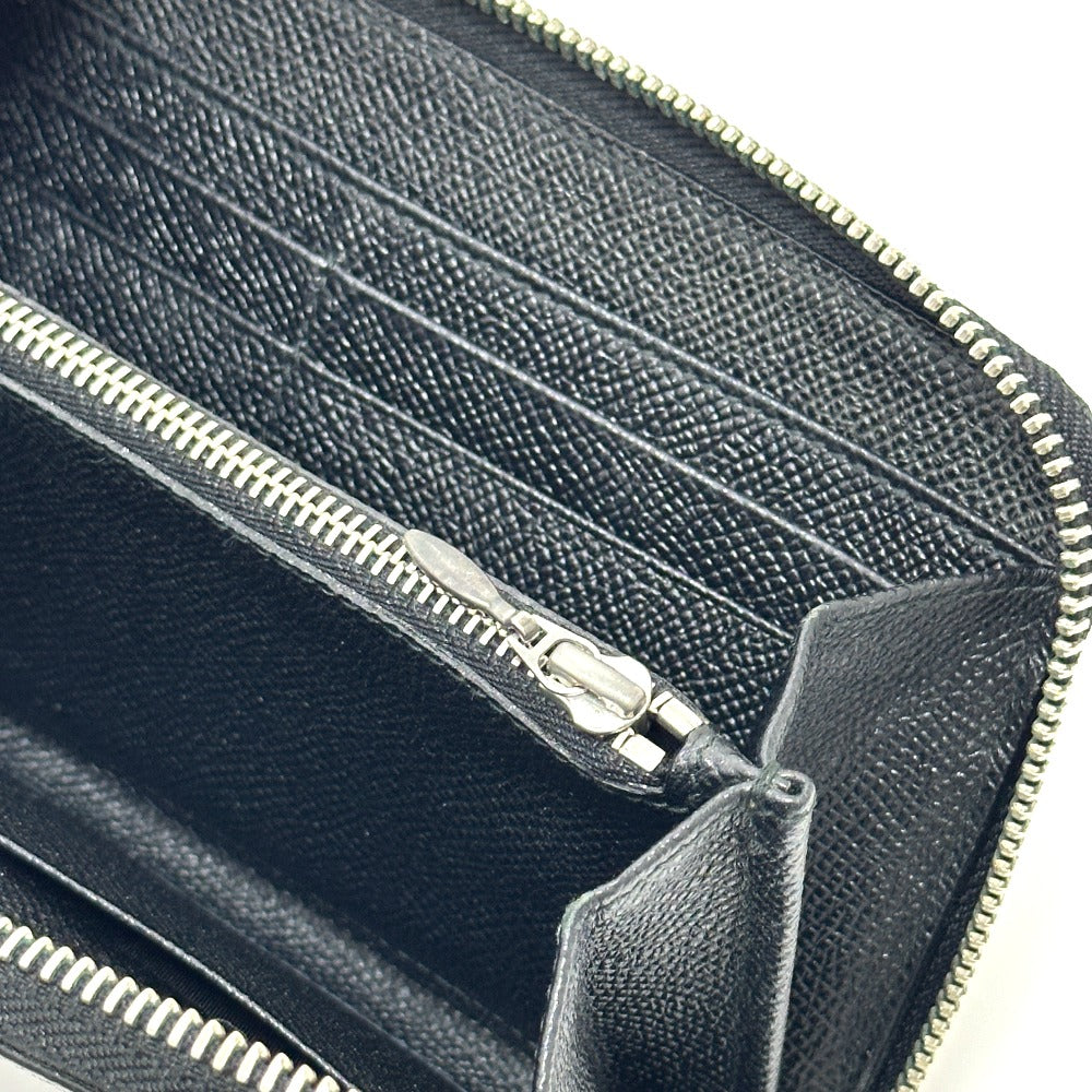 BVLGARI B.zero Charm round Long Wallet Leather Black Used