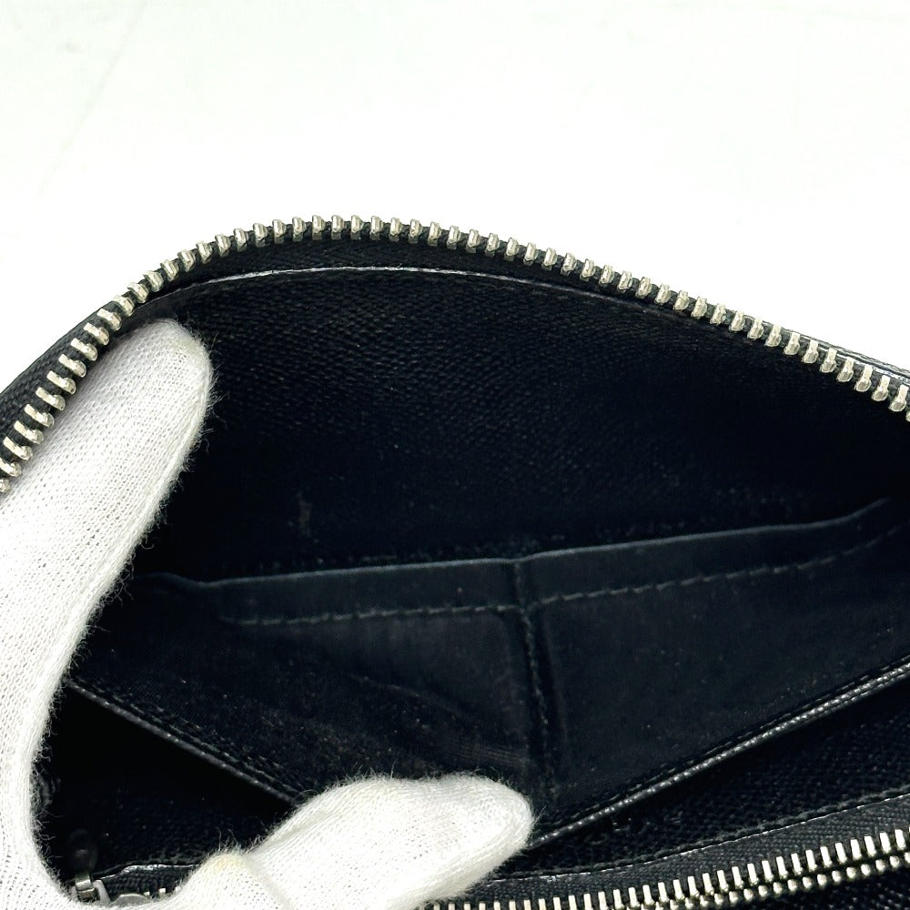 BVLGARI B.zero Charm round Long Wallet Leather Black Used