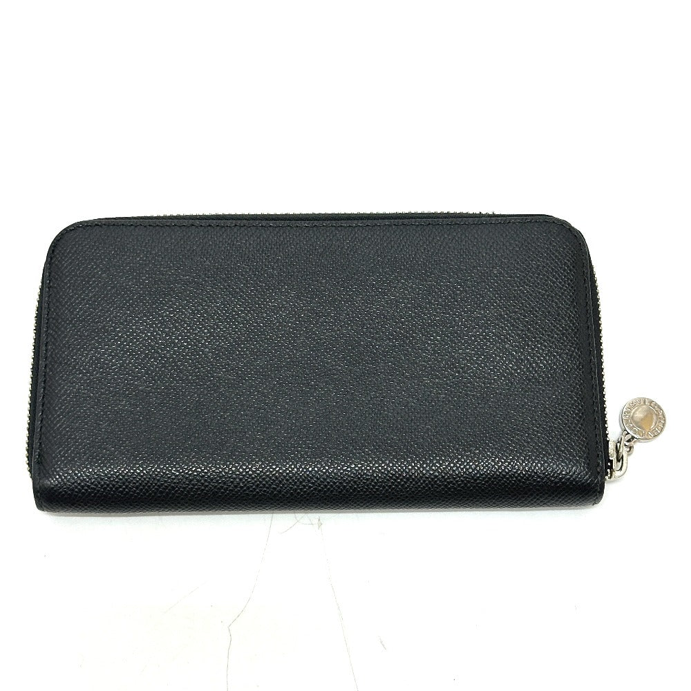 BVLGARI B.zero Charm round Long Wallet Leather Black Used