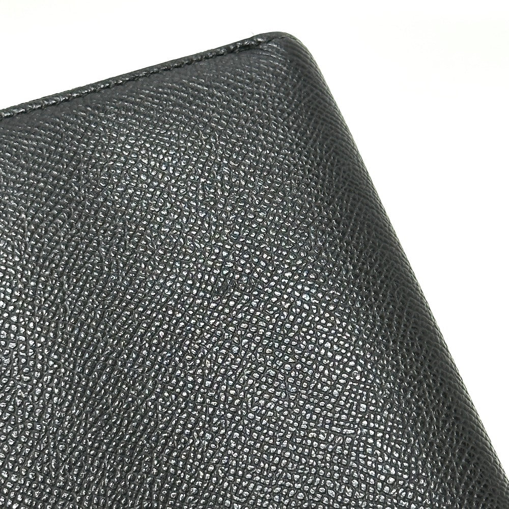 BVLGARI B.zero Charm round Long Wallet Leather Black Used