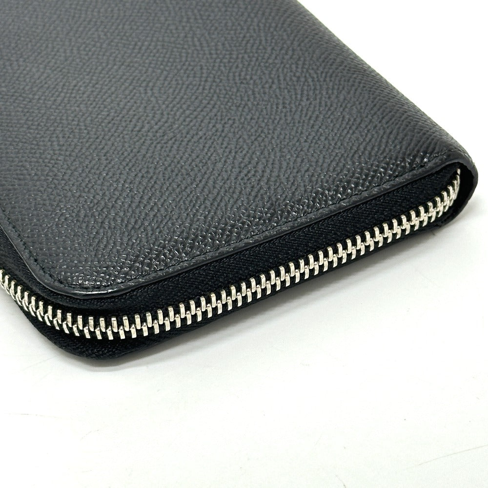 BVLGARI B.zero Charm round Long Wallet Leather Black Used