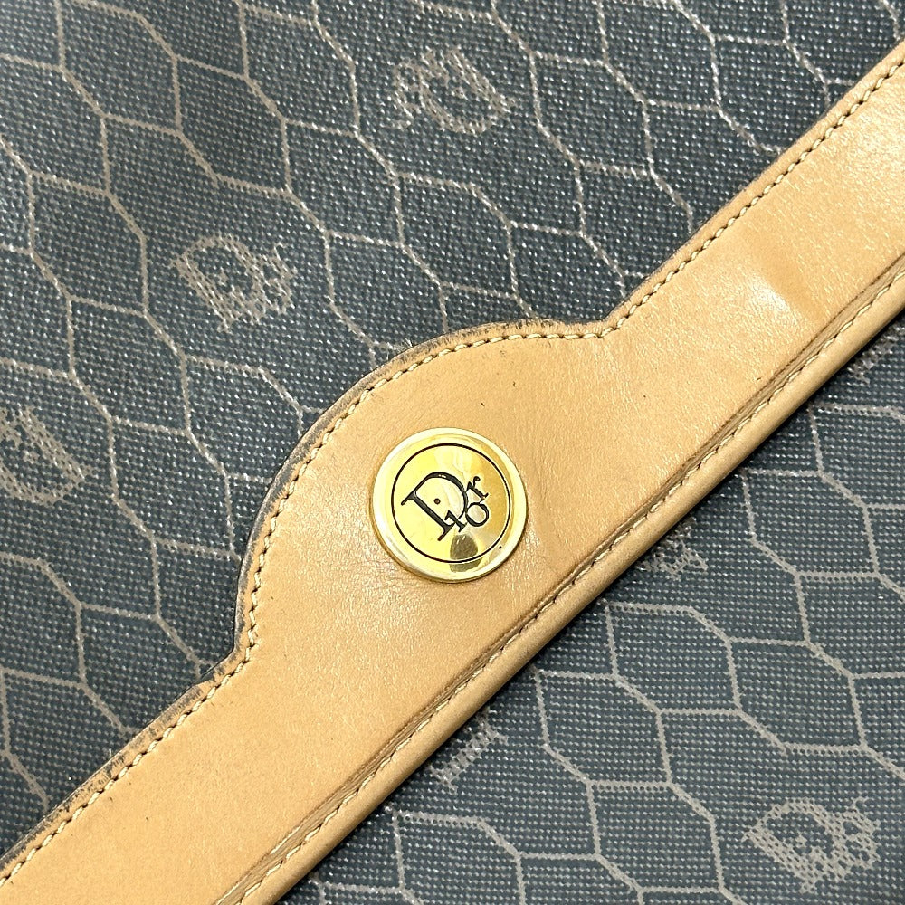 Dior vintage Overall handle Chain Shoulder Bag PVC/Leather Black x Brown Used