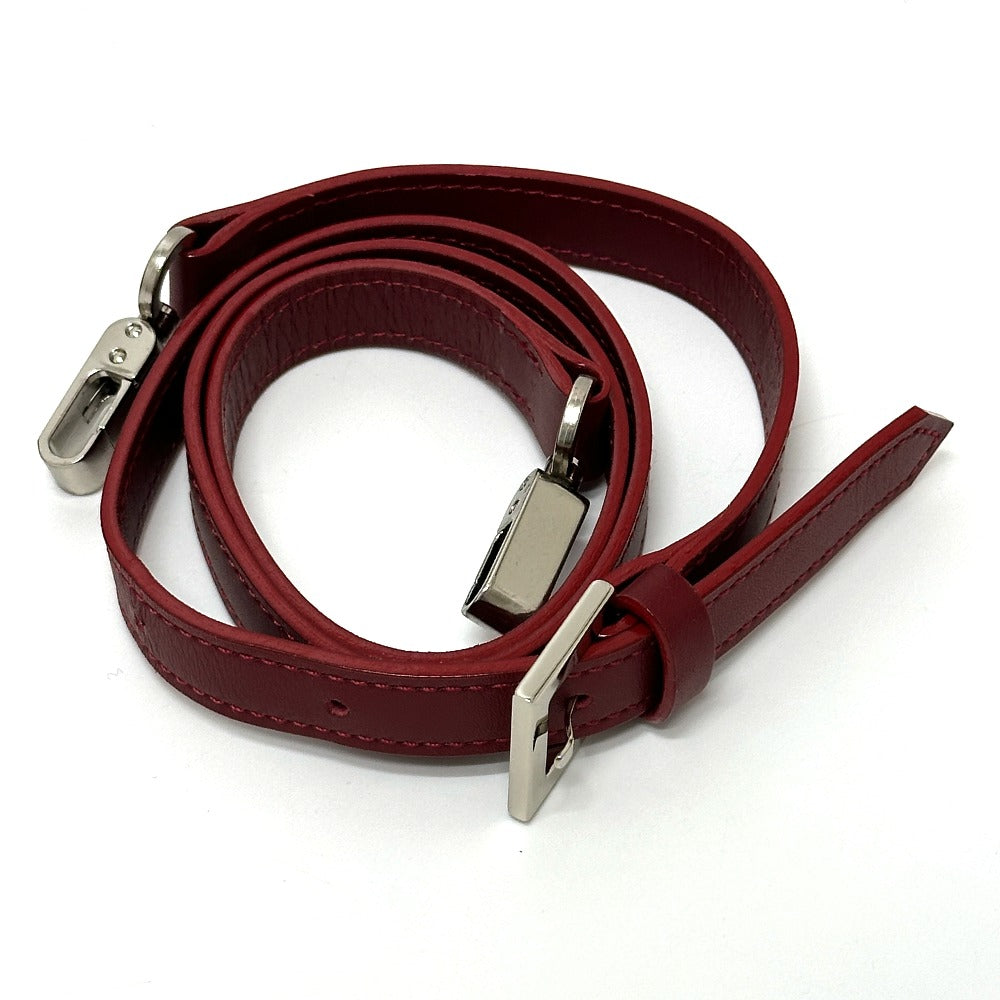 BURBERRY logo 2WAY Business bag Leather Red Used