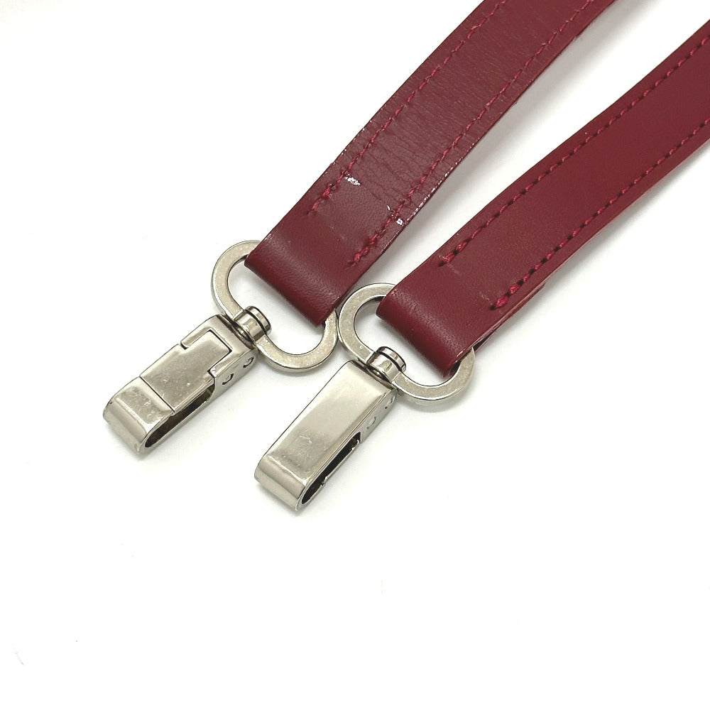 BURBERRY logo 2WAY Business bag Leather Red Used