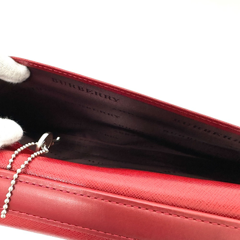 BURBERRY logo 2WAY Business bag Leather Red Used