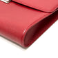 BURBERRY logo 2WAY Business bag Leather Red Used