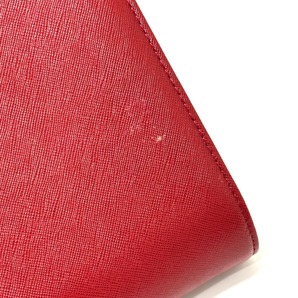 BURBERRY logo 2WAY Business bag Leather Red Used