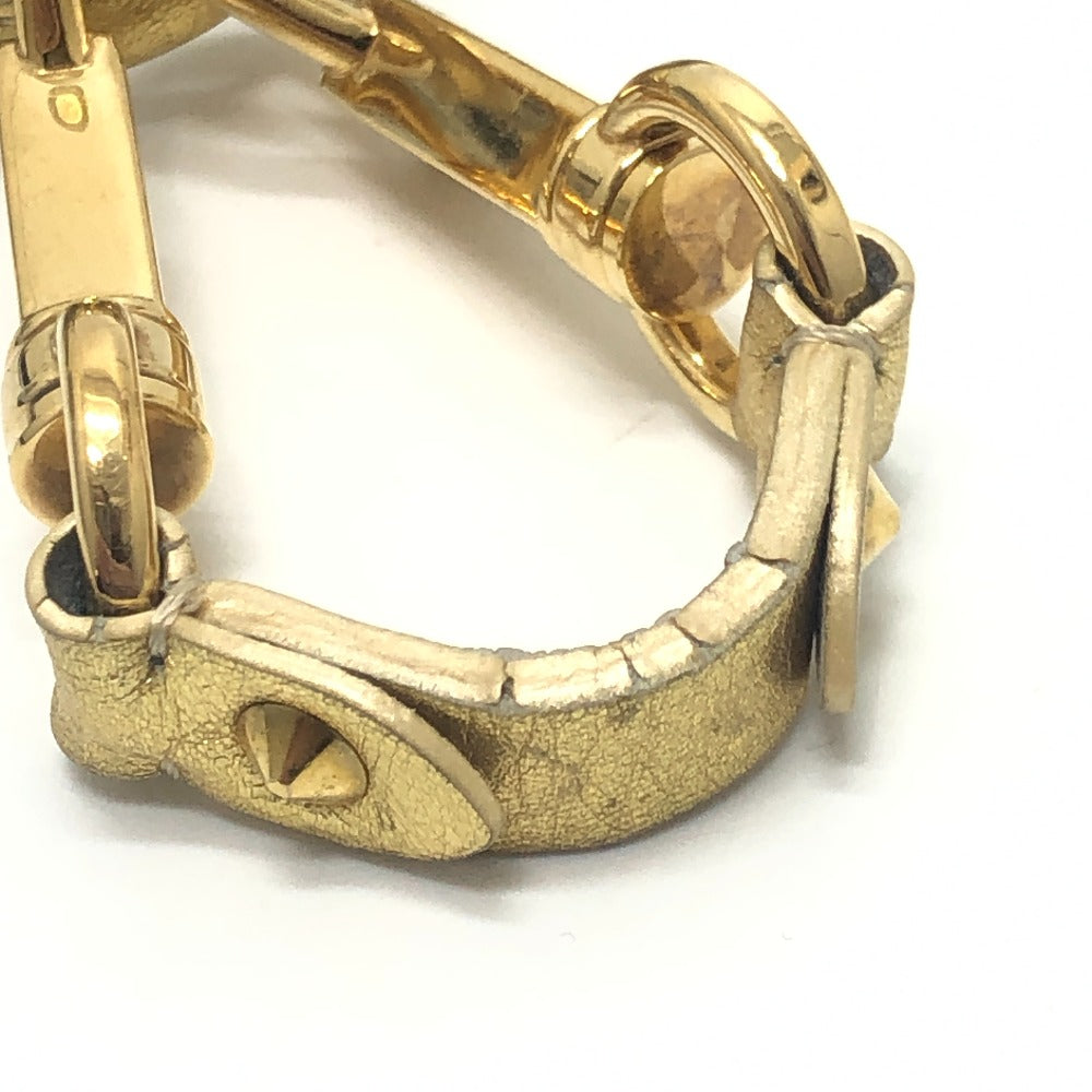 LOUIS VUITTON Mini Lockit Small item Key Holder Mini Pouch Bag Bag Charm Suhari leather Gold Used