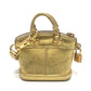 LOUIS VUITTON Mini Lockit Small item Key Holder Mini Pouch Bag Bag Charm Suhari leather Gold Used