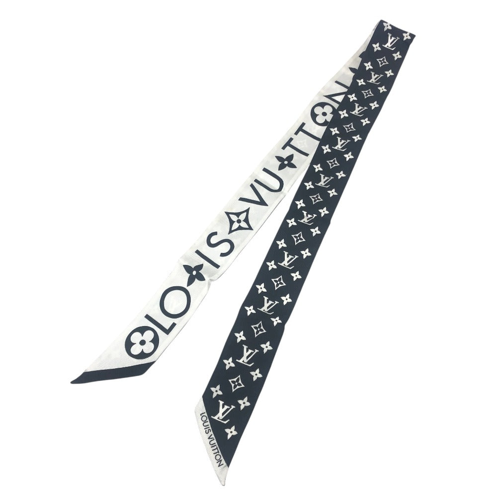 LOUIS VUITTON M90682 BandeauBB-Monogram Infinity Accessory Scarf silk Black x White Used