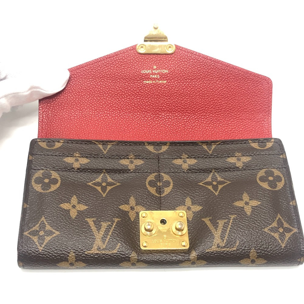 LOUIS VUITTON M58414 Portefeuille-Pallas Long Wallet Flap Long Wallet MonogramCanvas Slys Brown Used