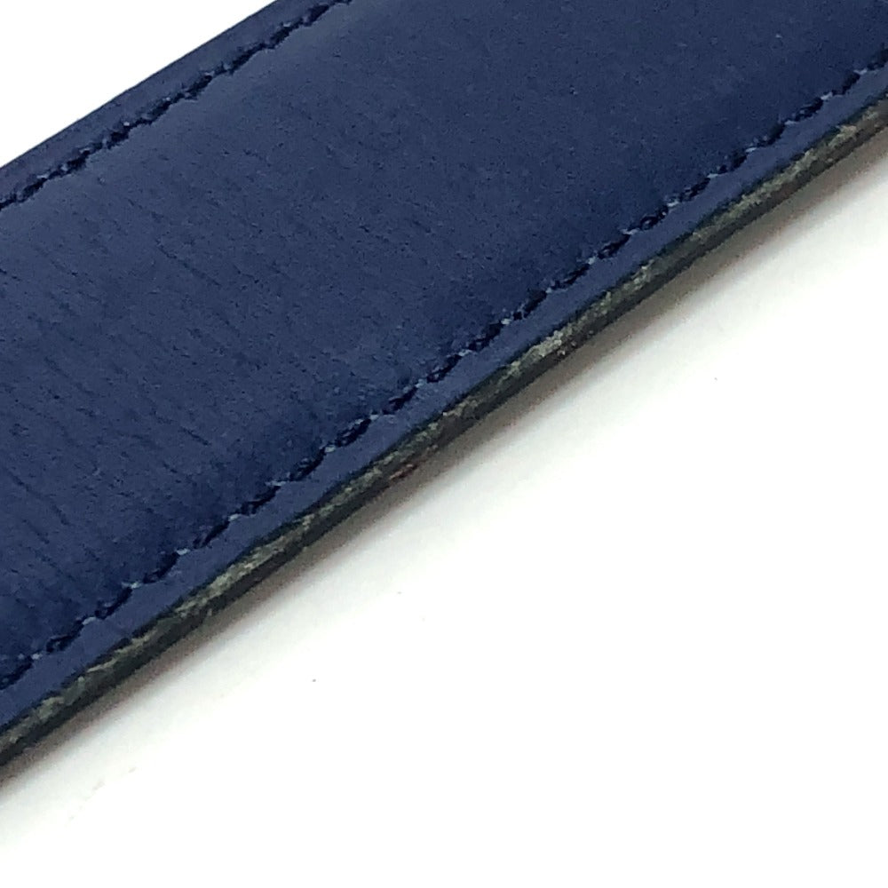 HERMES Stitched square buckle Reversible belt for bottoms. belt Bock Scarf / Epsom Blue x Brown Used