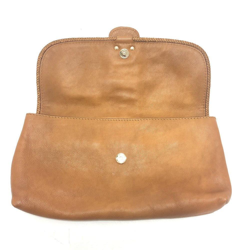 GUCCI 257030 Marchesi GG Tassel Bag Cluch Bag Clutch bag Leather Brown Used