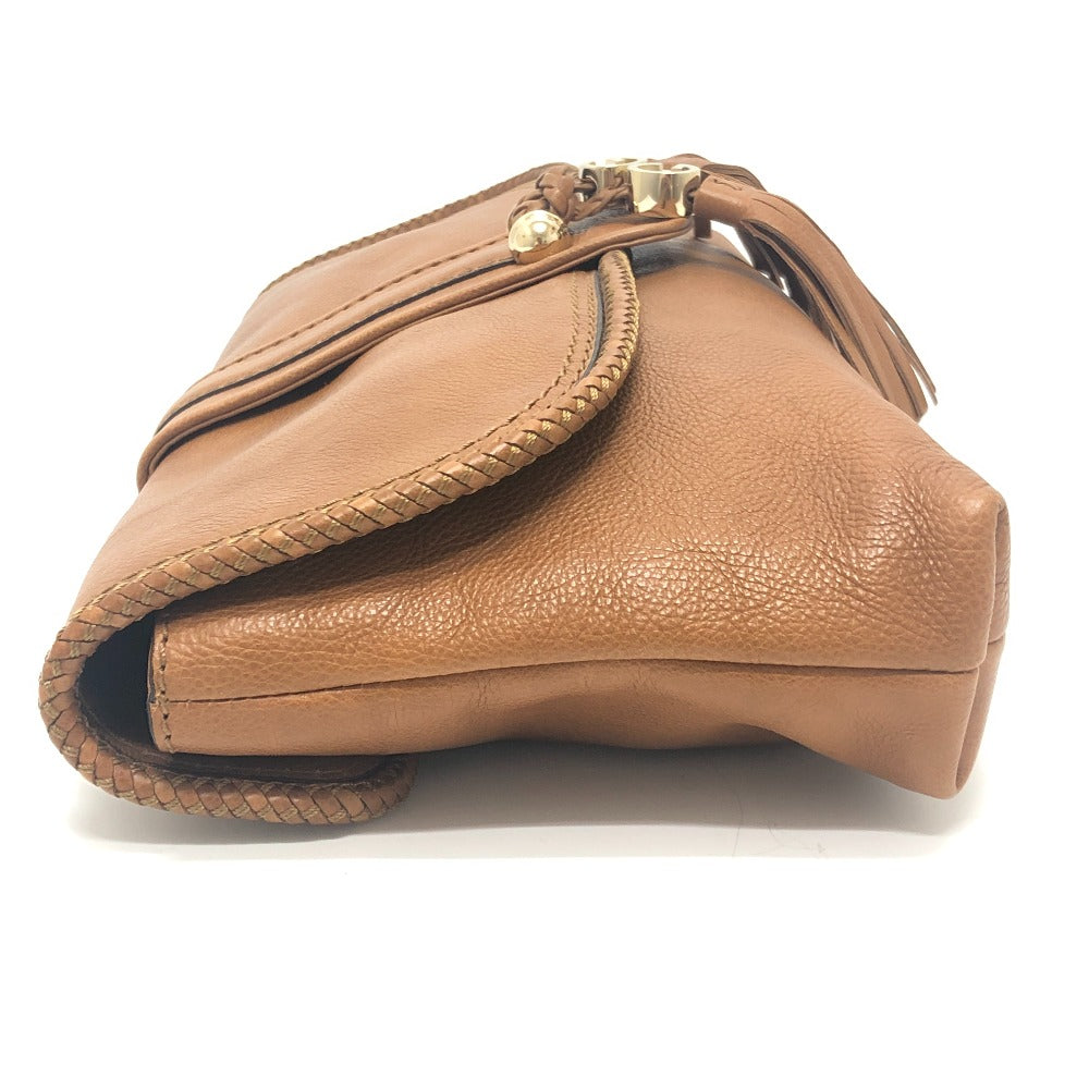 GUCCI 257030 Marchesi GG Tassel Bag Cluch Bag Clutch bag Leather Brown Used