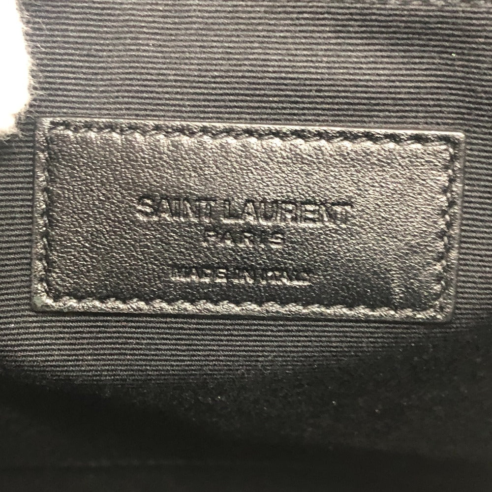 Saint Laurent Studs Flat Cluch Bag Leather Clutch bag Leather Black Used