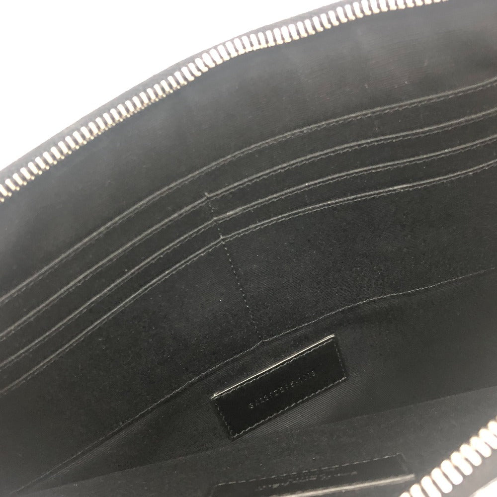 Saint Laurent Studs Flat Cluch Bag Leather Clutch bag Leather Black Used