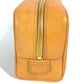CHANEL Vintage CC Coco Mark Logo Second Bag Pouch Caviar Leather Women's Yellow