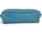 HERMES Pencil Case Stationery Pouch Pen Case Leather Women's Blue