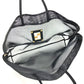 FENDI Mesh FF Logo Bag Tote Bag Handbag Leather/Nylon Unisex Black