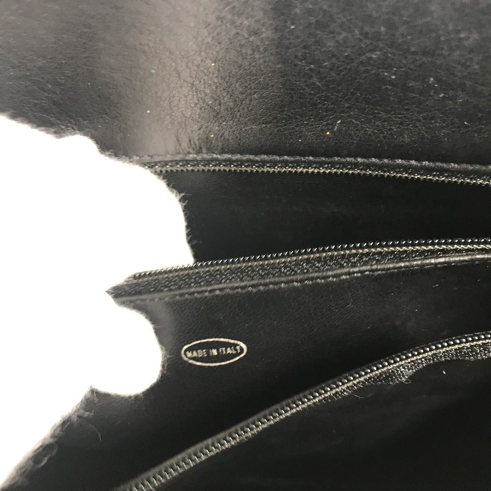 CHANEL 빈티지 마테라세 W 체인 토트 백 퀼팅 CC 코코 마크 로고 숄더백 숄더백 가죽 여성용 블랙