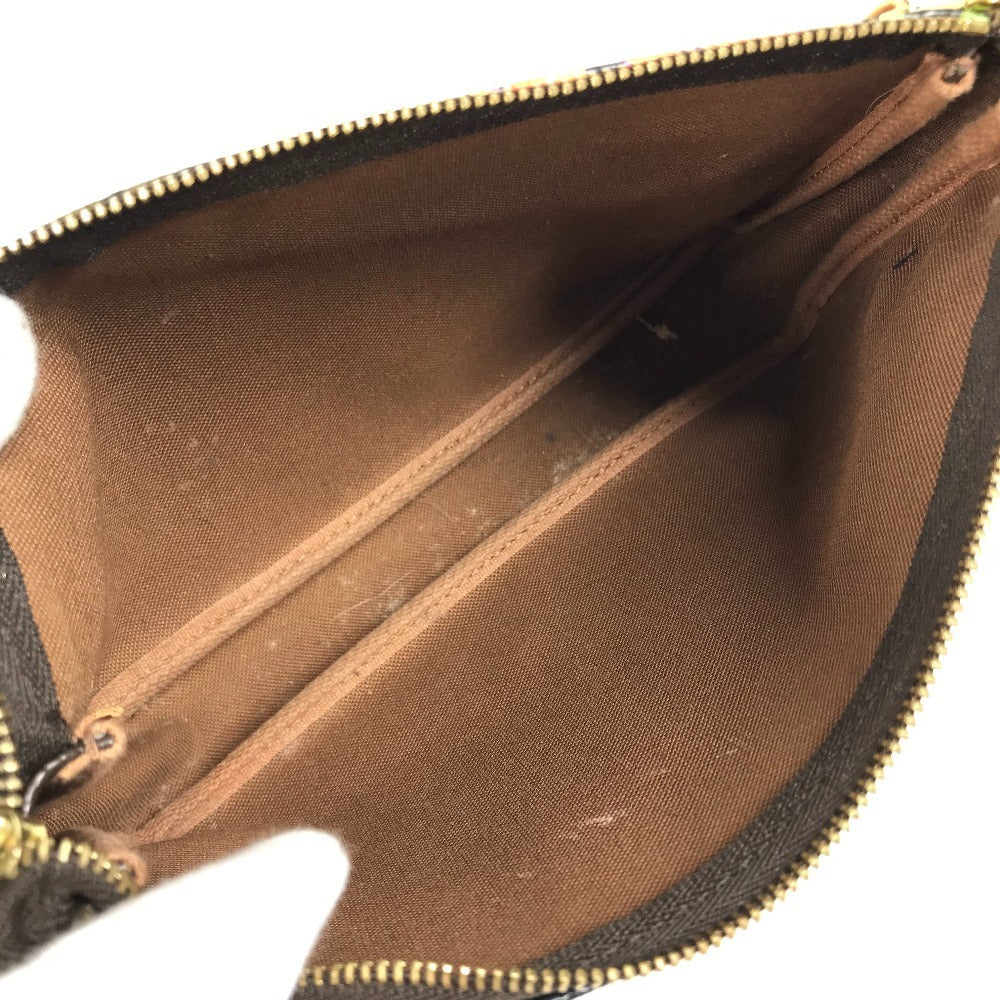 LOUIS VUITTON M48615 モノグラムローズ バラ 薔薇 ポシェットアクセソワール カバン ハンドバッグ ショルダーバッグ ポーチ モノグラムキャンバス レディース ブラウン