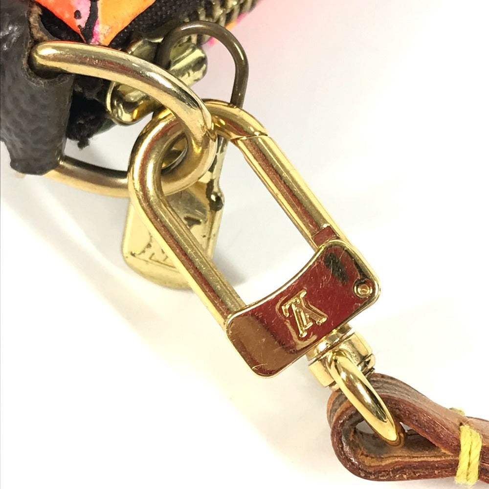 LOUIS VUITTON M48615 モノグラムローズ バラ 薔薇 ポシェットアクセソワール カバン ハンドバッグ ショルダーバッグ ポーチ モノグラムキャンバス レディース ブラウン