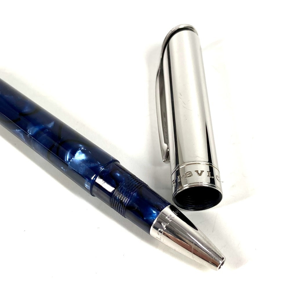 BVLGARI ペン ステーショナリー ボールペン メタル ユニセックス ブルー