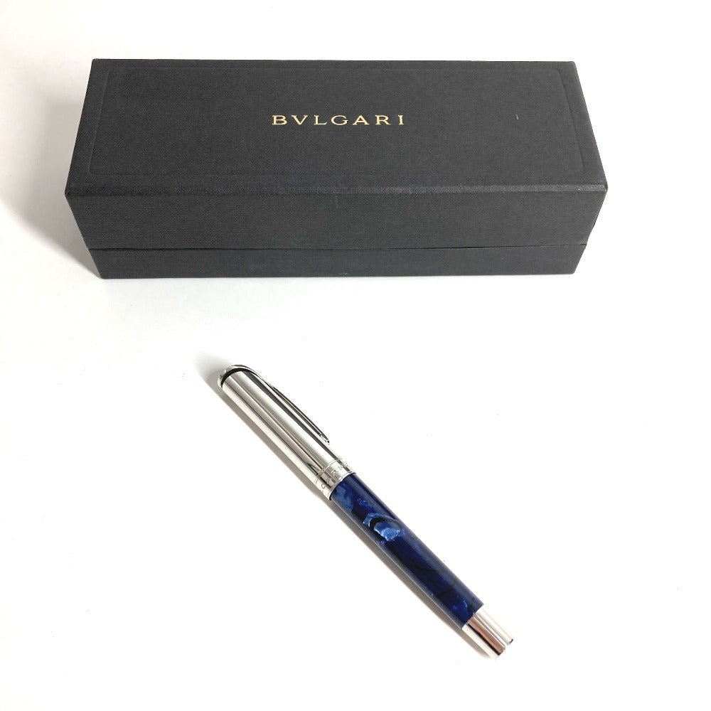 BVLGARI ペン ステーショナリー ボールペン メタル ユニセックス ブルー