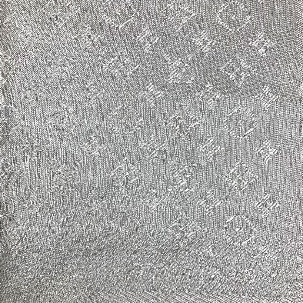 LOUIS VUITTON M71336 モノグラム ショールモノグラム ショール モノグラム フリンジ マフラー ストール 大判 ショール シルク ユニセックス ベージュ