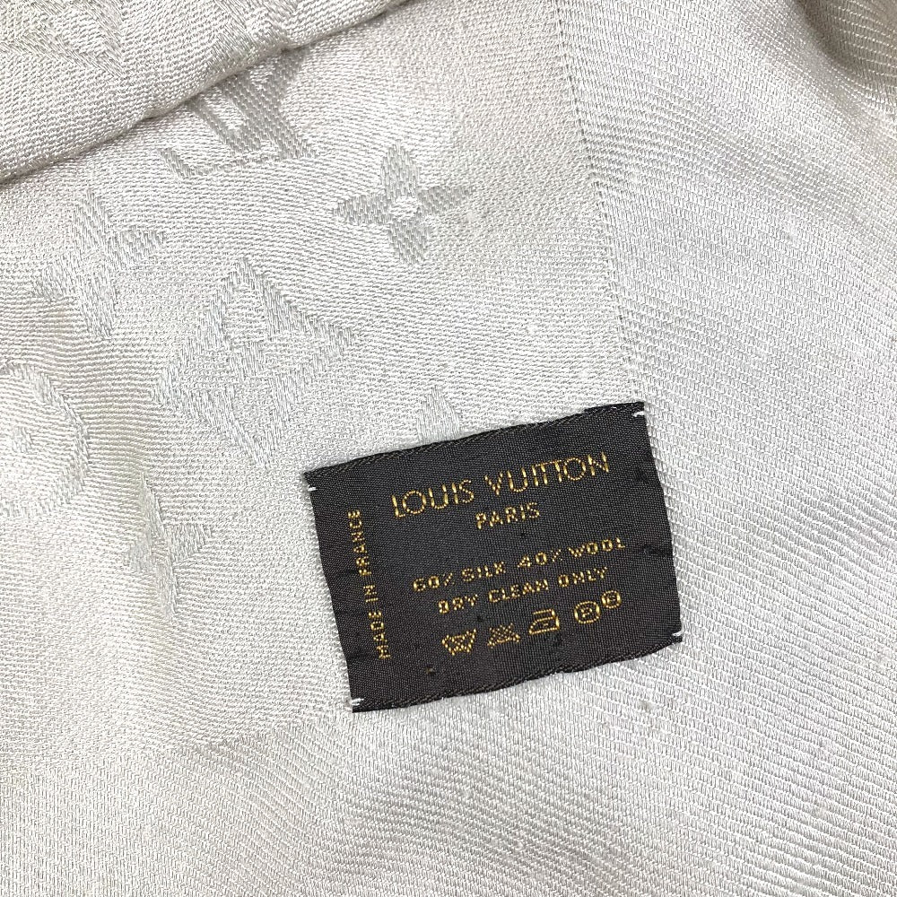 LOUIS VUITTON M71336 モノグラム ショールモノグラム ショール モノグラム フリンジ マフラー ストール 大判 ショール シルク ユニセックス ベージュ