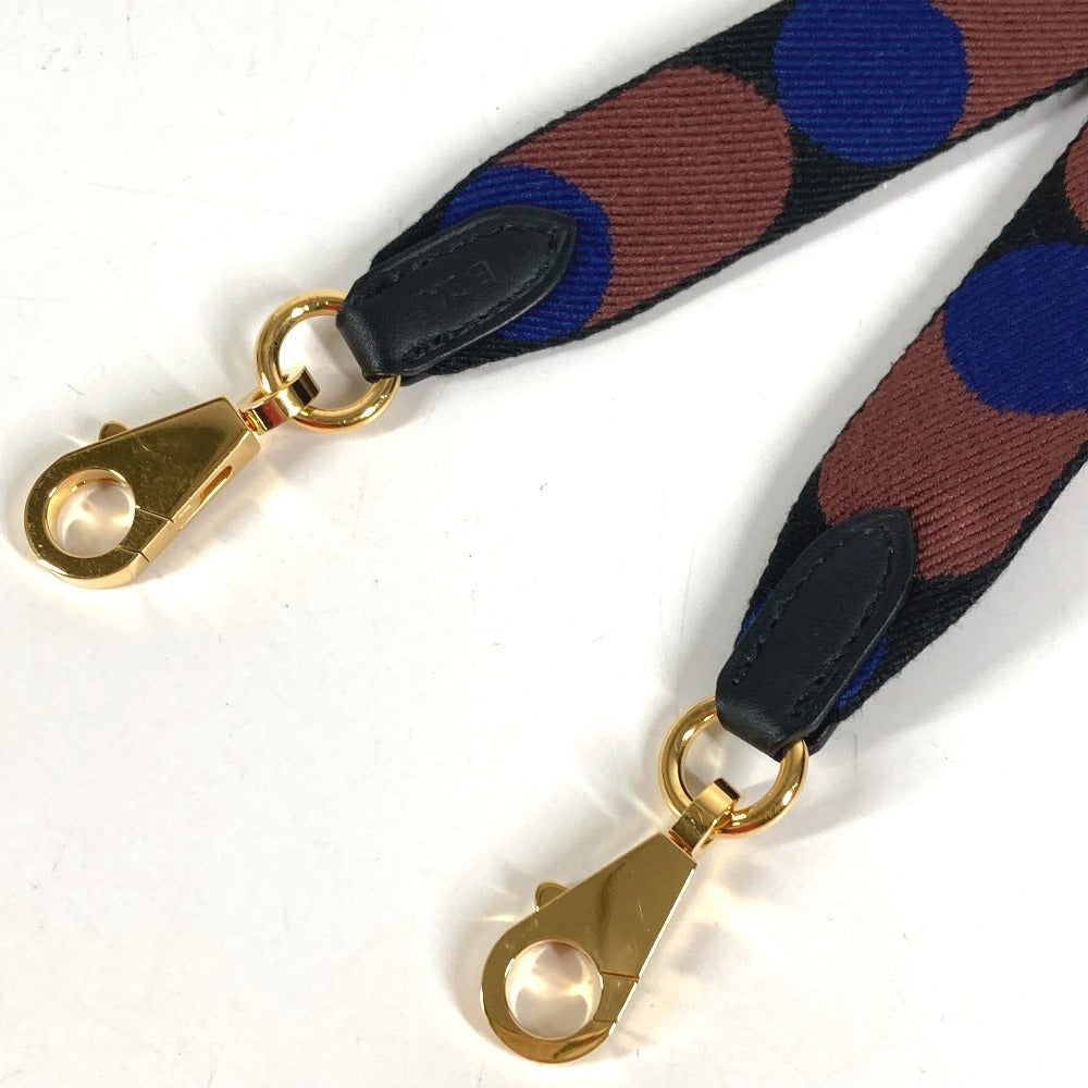 HERMES サングル フリッパーボール アクセサリー ショルダーストラップ レザー/キャンバス ユニセックス ネイビー×ブラウン×ブラック
