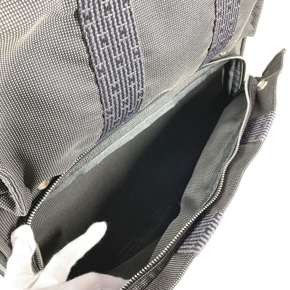 HERMES 2輪 スーツケース ロゴ トラベルバッグ 旅行バッグ カバン キャリーバッグ キャンバス ユニセックス グレー