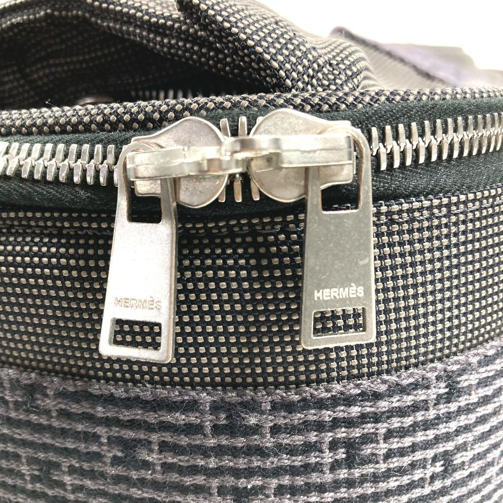 HERMES 2輪 スーツケース ロゴ トラベルバッグ 旅行バッグ カバン キャリーバッグ キャンバス ユニセックス グレー