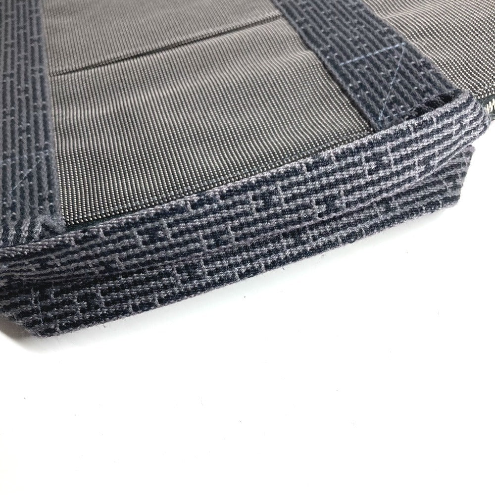 HERMES エールライン フラット ビッグ ビジネスバッグ 書類バッグ ブリーフケース カバン ハンドバッグ キャンバス ユニセックス グレー