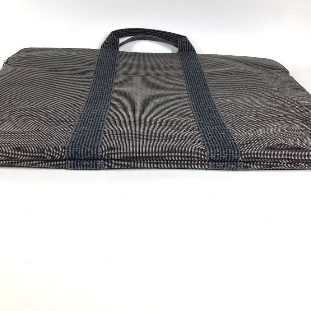 HERMES エールライン フラット ビッグ ビジネスバッグ 書類バッグ ブリーフケース カバン ハンドバッグ キャンバス ユニセックス グレー