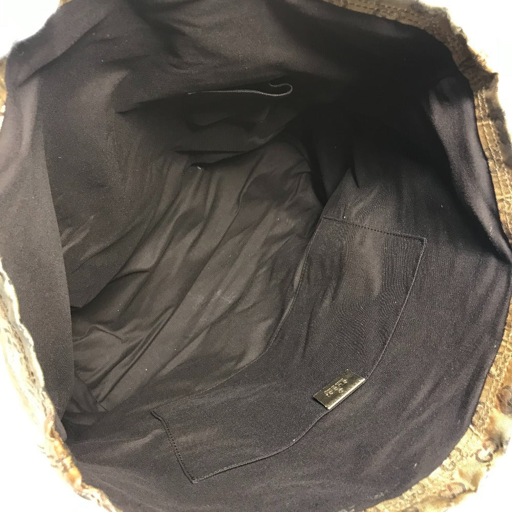 GUCCI 189669 GGクリスタル ロゴ ショルダーバッグ 肩掛け カバン トートバッグ コーティングキャンバス ユニセックス ゴールド