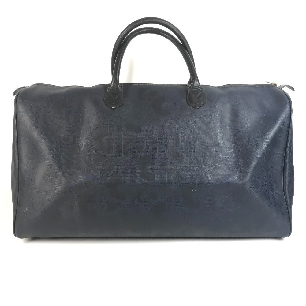 Dior Vintage Tropper Logo Bag Handbag Travel Bag Boston Bag PVC/Leather Unisex Navy