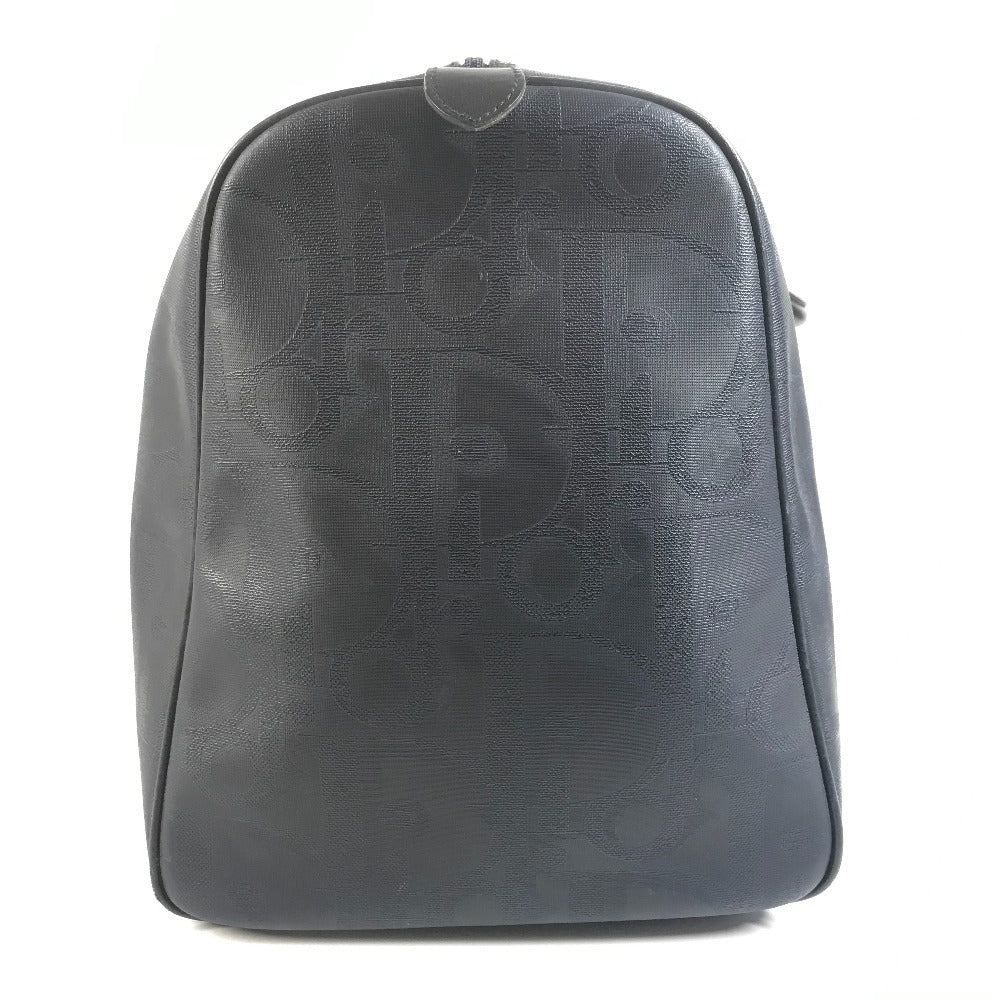 Dior Vintage Tropper Logo Bag Handbag Travel Bag Boston Bag PVC/Leather Unisex Navy