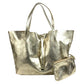TIFFANY&Co. Pouch-Included Logo Reversible Shoulder Bag Tote Bag Shoulder Bag Leather Unisex Gold