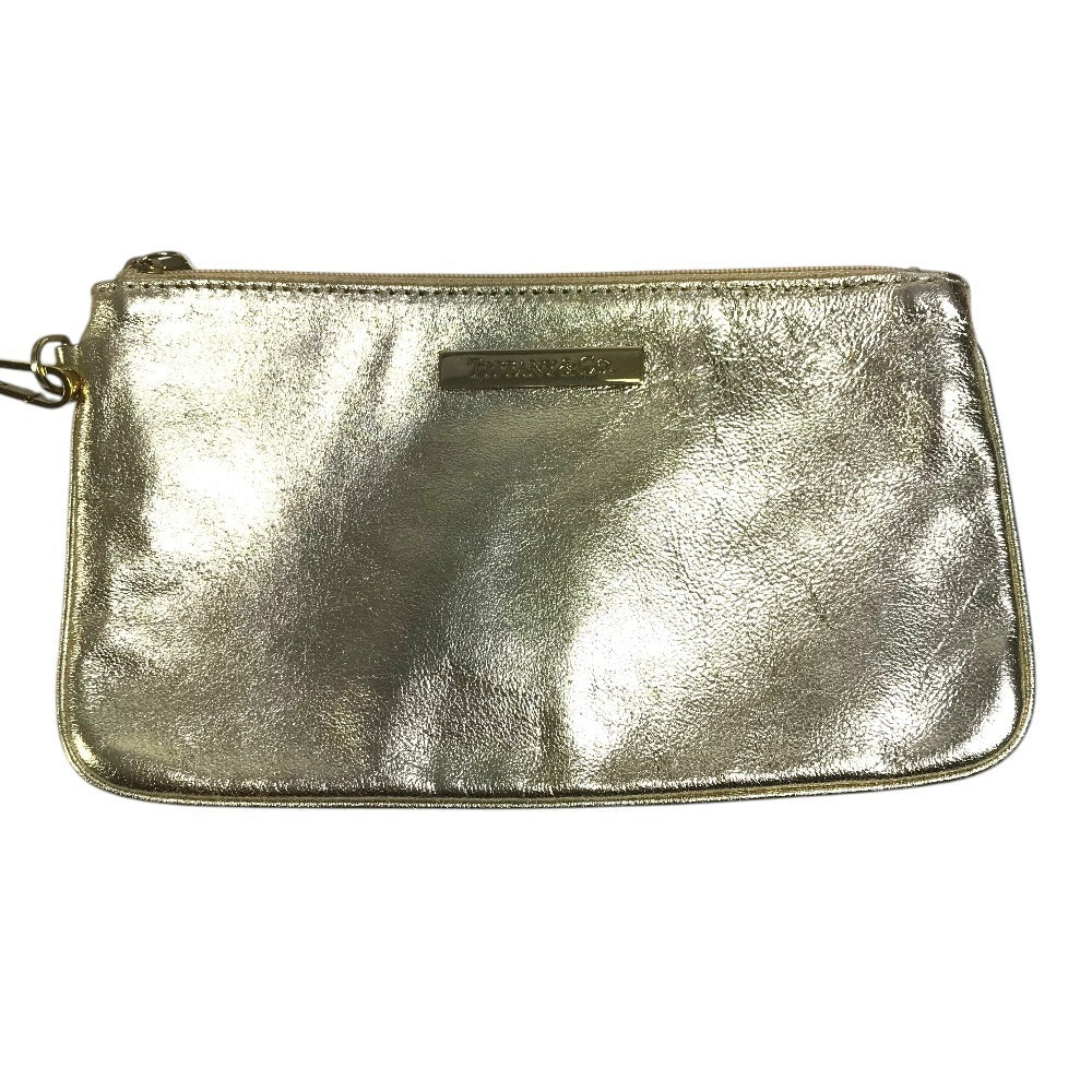 TIFFANY&Co. Pouch-Included Logo Reversible Shoulder Bag Tote Bag Shoulder Bag Leather Unisex Gold