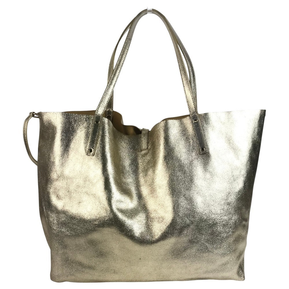 TIFFANY&Co. Pouch-Included Logo Reversible Shoulder Bag Tote Bag Shoulder Bag Leather Unisex Gold