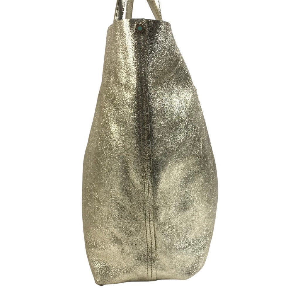 TIFFANY&Co. Pouch-Included Logo Reversible Shoulder Bag Tote Bag Shoulder Bag Leather Unisex Gold