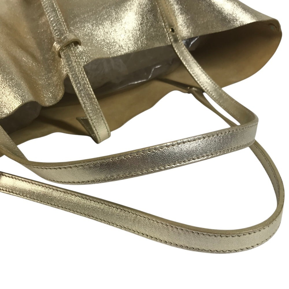 TIFFANY&Co. Pouch-Included Logo Reversible Shoulder Bag Tote Bag Shoulder Bag Leather Unisex Gold