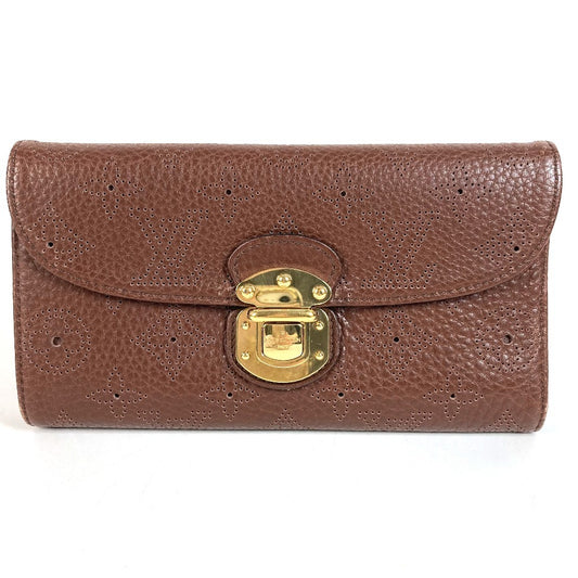 LOUIS VUITTON M95995 Monogram Mahina Portefeuille Amelia Long Wallet Flap Tri-fold Long Wallet Monogram Mahina Unisex Brown
