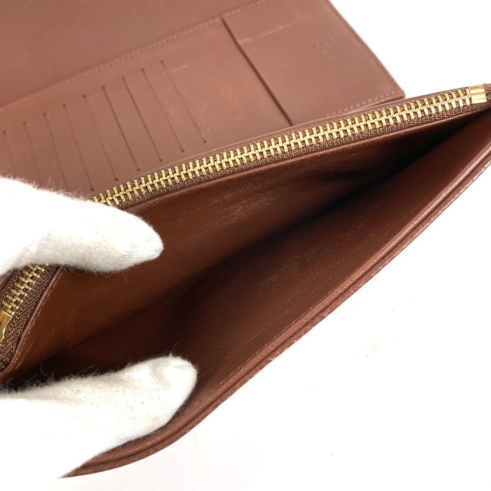 LOUIS VUITTON M95995 Monogram Mahina Portefeuille Amelia Long Wallet Flap Tri-fold Long Wallet Monogram Mahina Unisex Brown