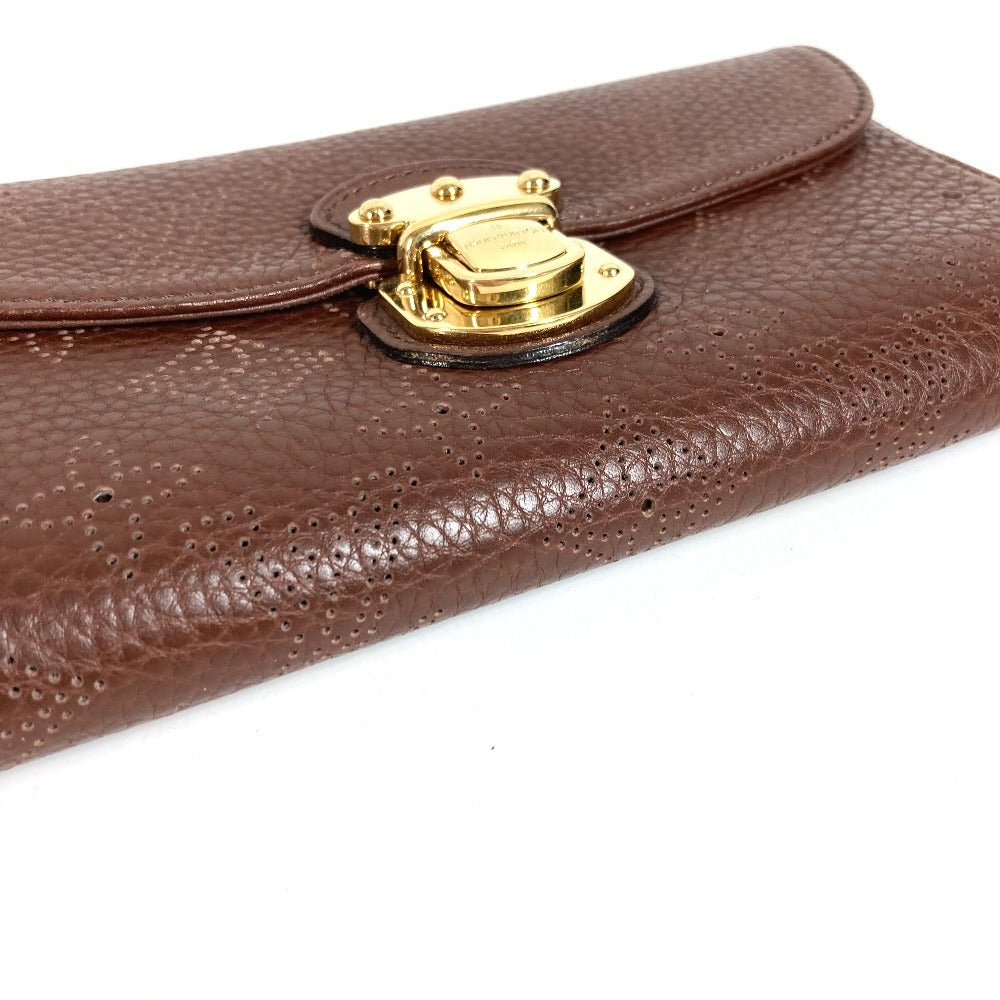 LOUIS VUITTON M95995 Monogram Mahina Portefeuille Amelia Long Wallet Flap Tri-fold Long Wallet Monogram Mahina Unisex Brown